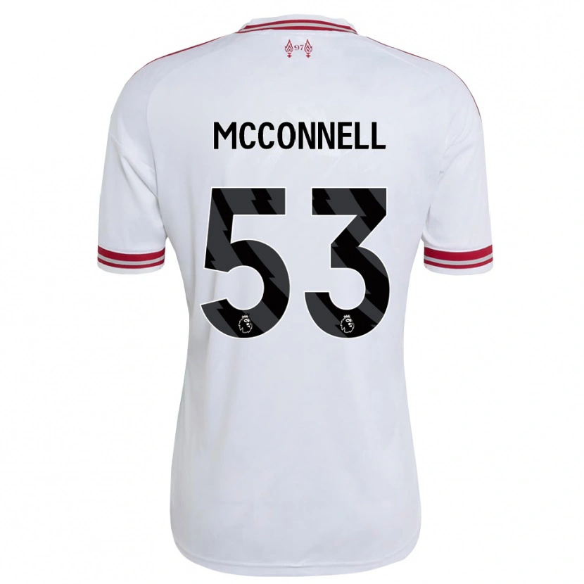 Danxen Bambino Maglia James Mcconnell #53 Rosso Bianco Kit Gara Away 2026/27 Maglietta