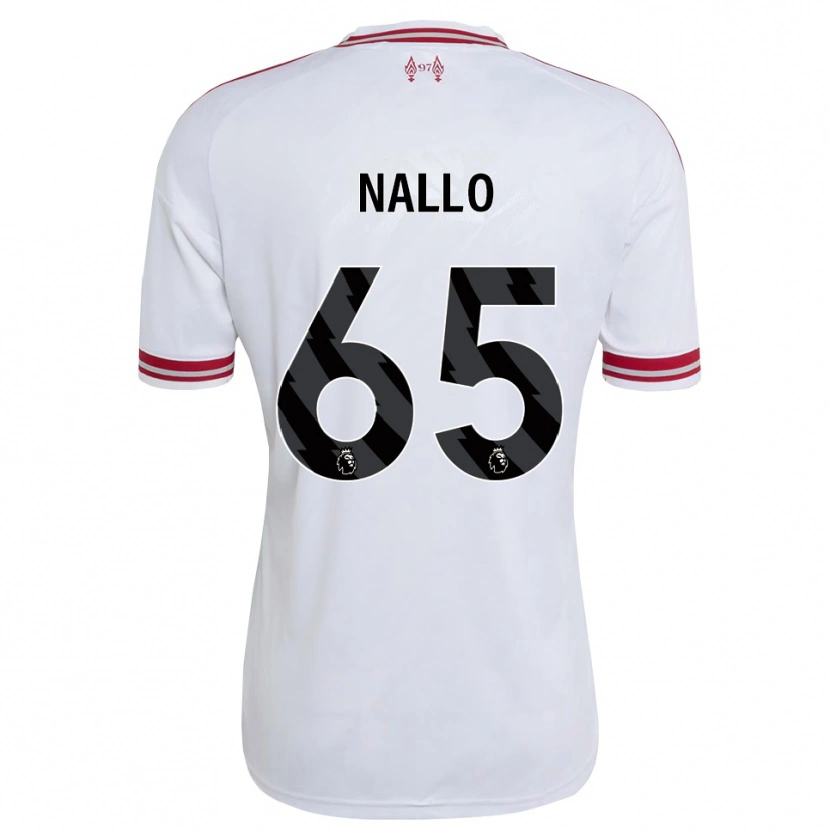 Danxen Bambino Maglia Amara Nallo #65 Rosso Bianco Kit Gara Away 2026/27 Maglietta