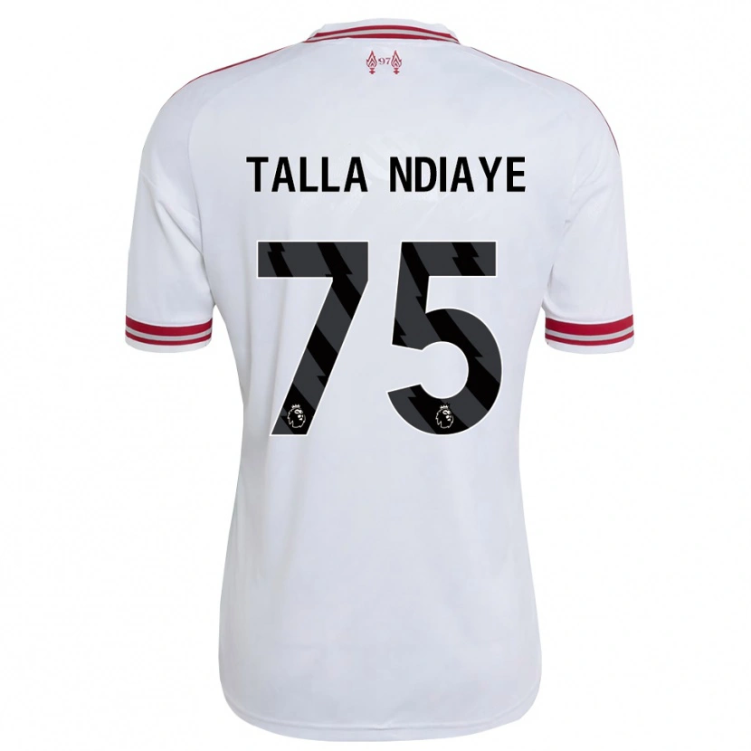 Danxen Bambino Maglia Mor Talla Ndiaye #75 Rosso Bianco Kit Gara Away 2026/27 Maglietta