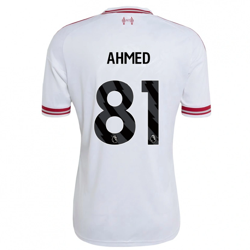 Danxen Bambino Maglia Karim Ahmed #81 Rosso Bianco Kit Gara Away 2026/27 Maglietta