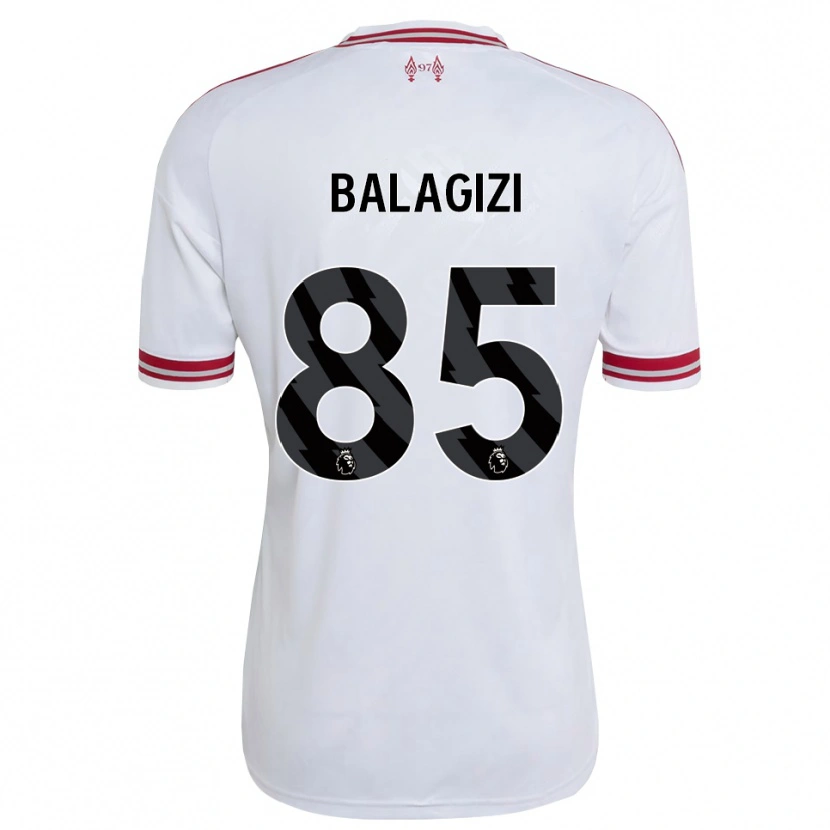 Danxen Bambino Maglia James Balagizi #85 Rosso Bianco Kit Gara Away 2026/27 Maglietta