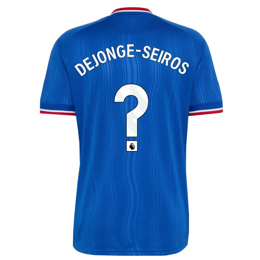 Danxen Bambino Maglia Edson Dejonge-Seiros #0 Blu Bianco Rosso Kit Gara Away 2026/27 Maglietta