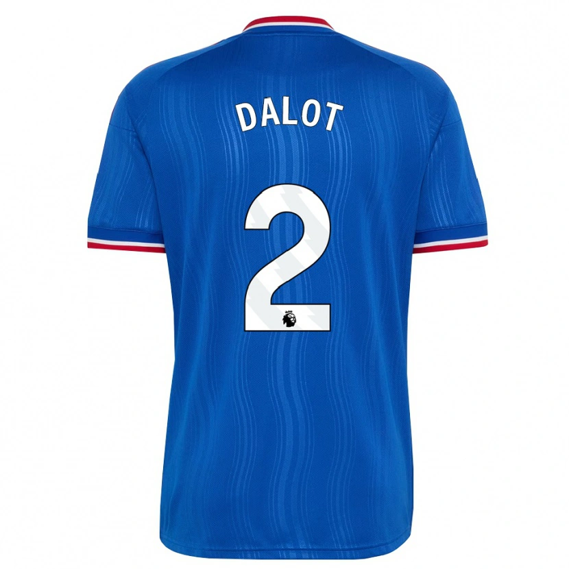 Danxen Bambino Maglia Diogo Dalot #2 Blu Bianco Rosso Kit Gara Away 2026/27 Maglietta