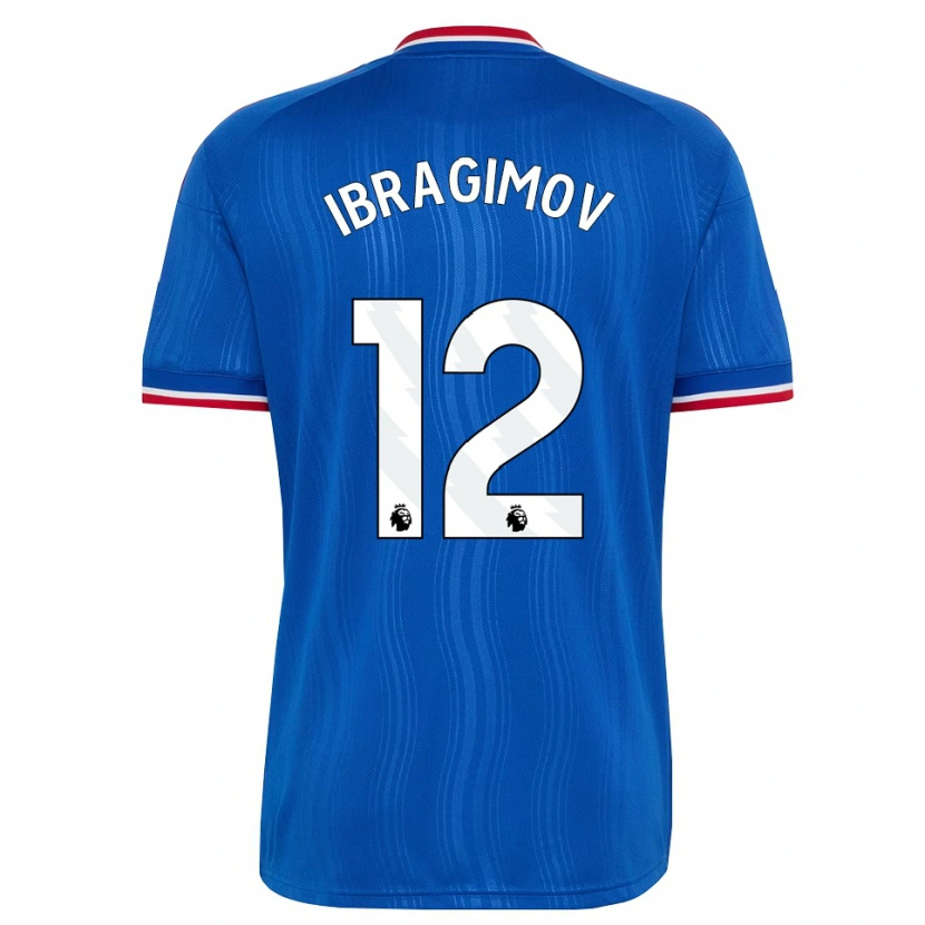Danxen Bambino Maglia Gazi Ibragimov #12 Blu Bianco Rosso Kit Gara Away 2026/27 Maglietta