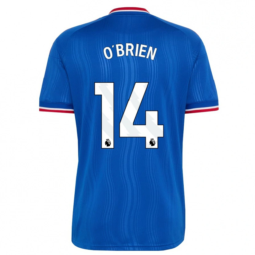 Danxen Bambino Maglia Sam O'brien #14 Blu Bianco Rosso Kit Gara Away 2026/27 Maglietta