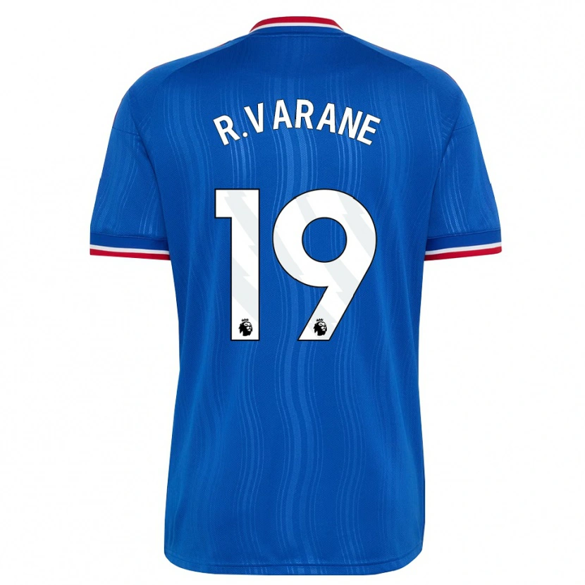 Danxen Bambino Maglia Raphael Varane #19 Blu Bianco Rosso Kit Gara Away 2026/27 Maglietta