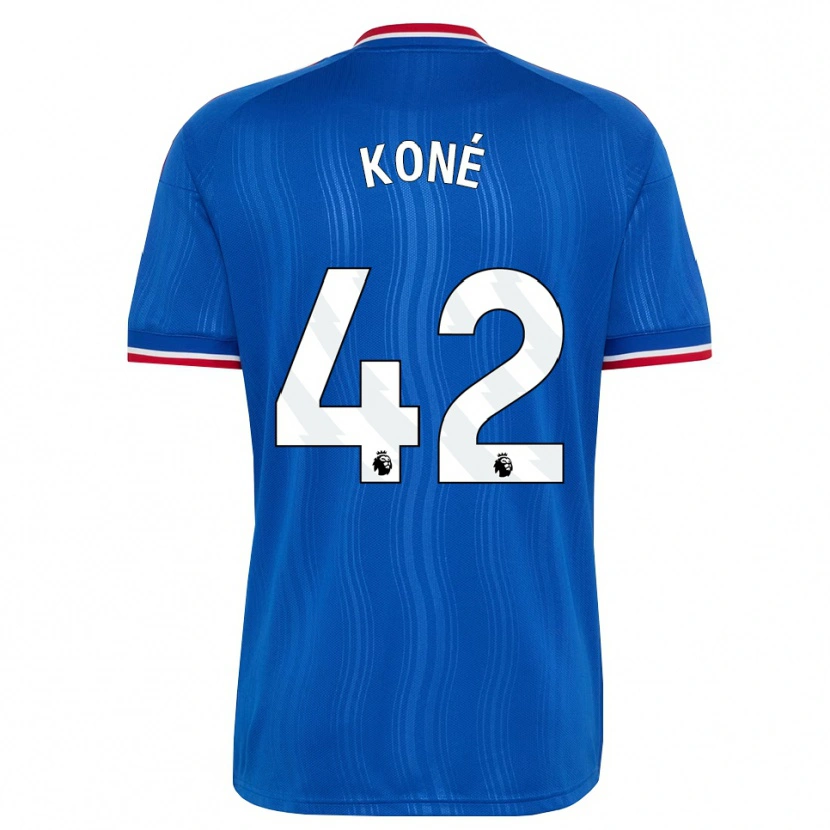 Danxen Bambino Maglia Sékou Koné #42 Blu Bianco Rosso Kit Gara Away 2026/27 Maglietta