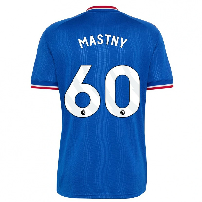 Danxen Bambino Maglia Ondrej Mastny #60 Blu Bianco Rosso Kit Gara Away 2026/27 Maglietta