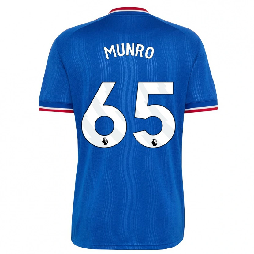 Danxen Bambino Maglia Reece Munro #65 Blu Bianco Rosso Kit Gara Away 2026/27 Maglietta