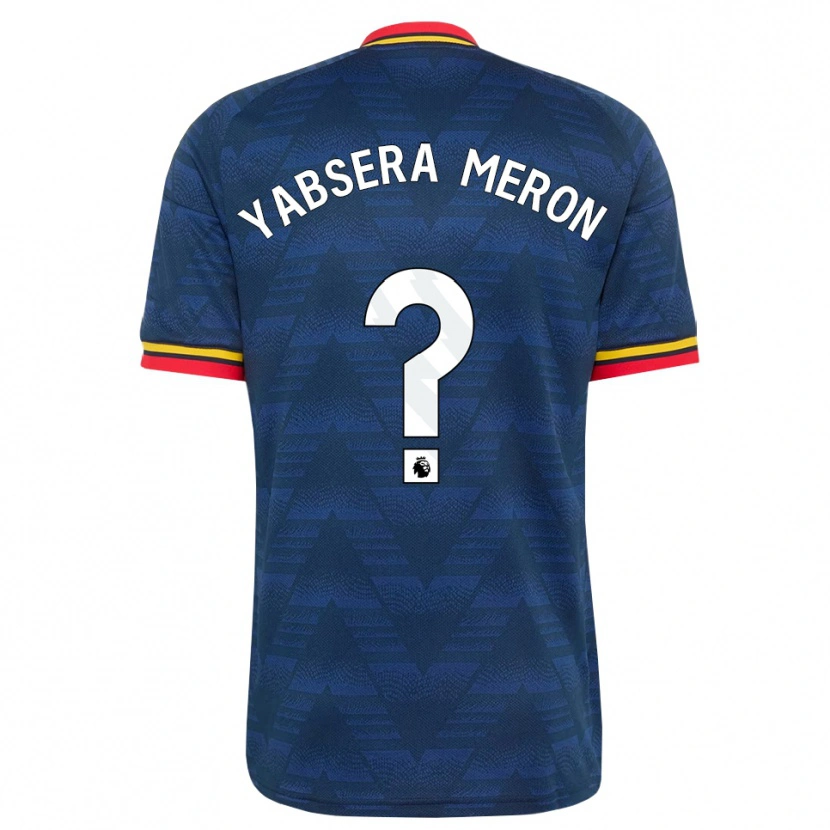 Danxen Bambino Maglia Yabsera Meron #0 Blu Notte Giallo Rosso Kit Gara Away 2026/27 Maglietta