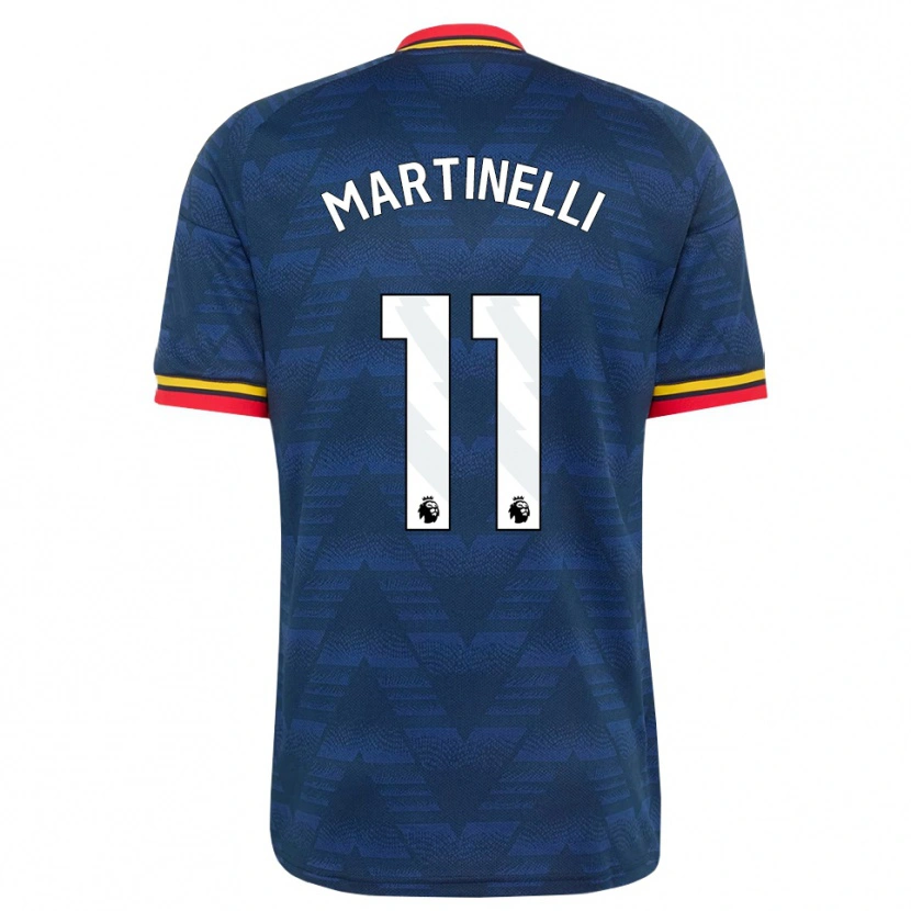 Danxen Bambino Maglia Gabriel Martinelli #11 Blu Notte Giallo Rosso Kit Gara Away 2026/27 Maglietta