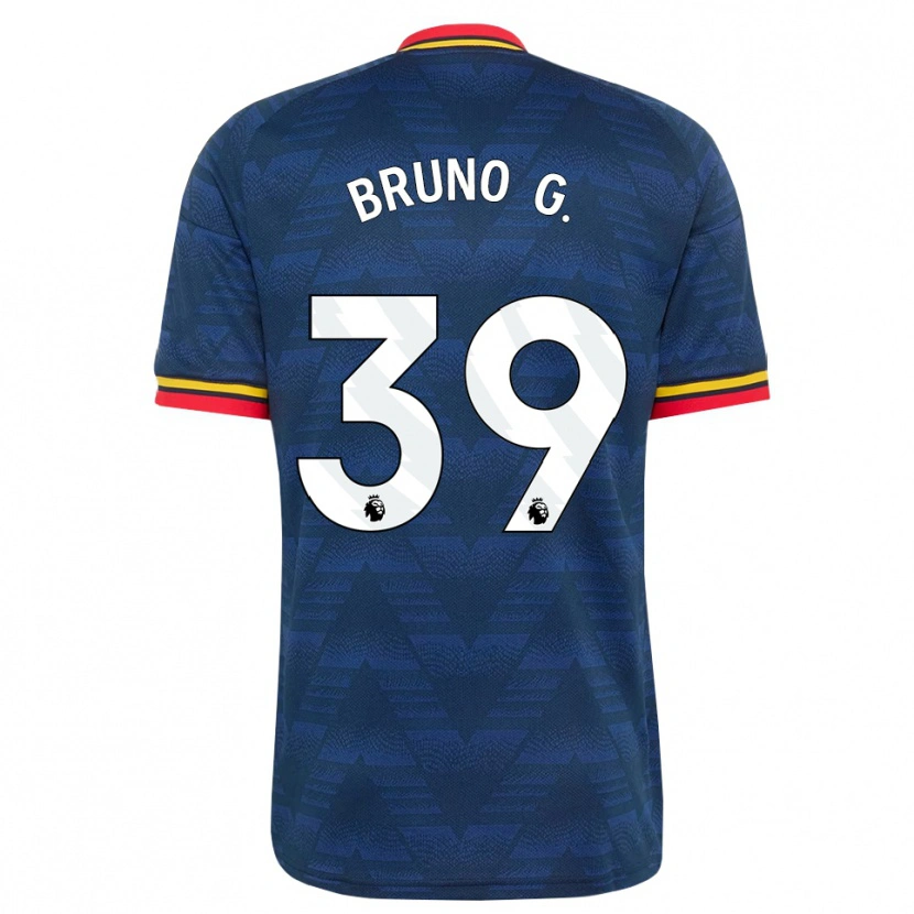 Danxen Bambino Maglia Bruno Guimarães #39 Blu Notte Giallo Rosso Kit Gara Away 2026/27 Maglietta