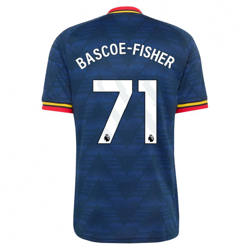 Danxen Bambino Maglia Jakai Bascoe-Fisher #71 Blu Notte Giallo Rosso Kit Gara Away 2026/27 Maglietta