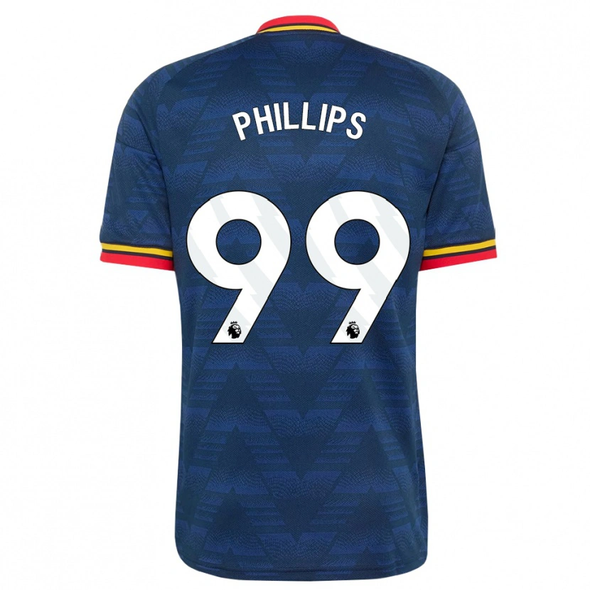 Danxen Bambino Maglia Charlie Phillips #99 Blu Notte Giallo Rosso Kit Gara Away 2026/27 Maglietta
