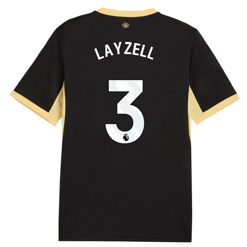 Danxen Bambino Maglia Naomi Layzell #3 Giallo Nero Kit Gara Away 2026/27 Maglietta