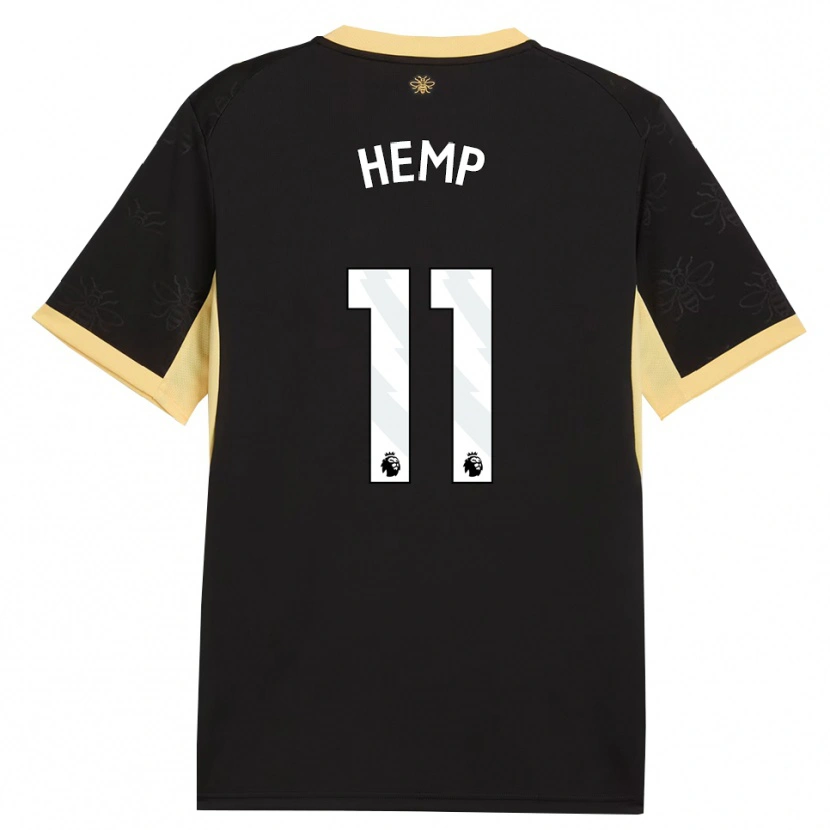 Danxen Bambino Maglia Lauren Hemp #11 Giallo Nero Kit Gara Away 2026/27 Maglietta