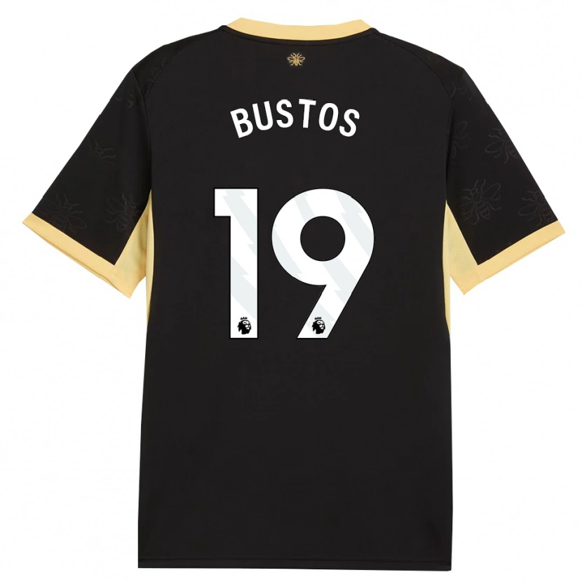 Danxen Bambino Maglia Nahuel Bustos #19 Giallo Nero Kit Gara Away 2026/27 Maglietta