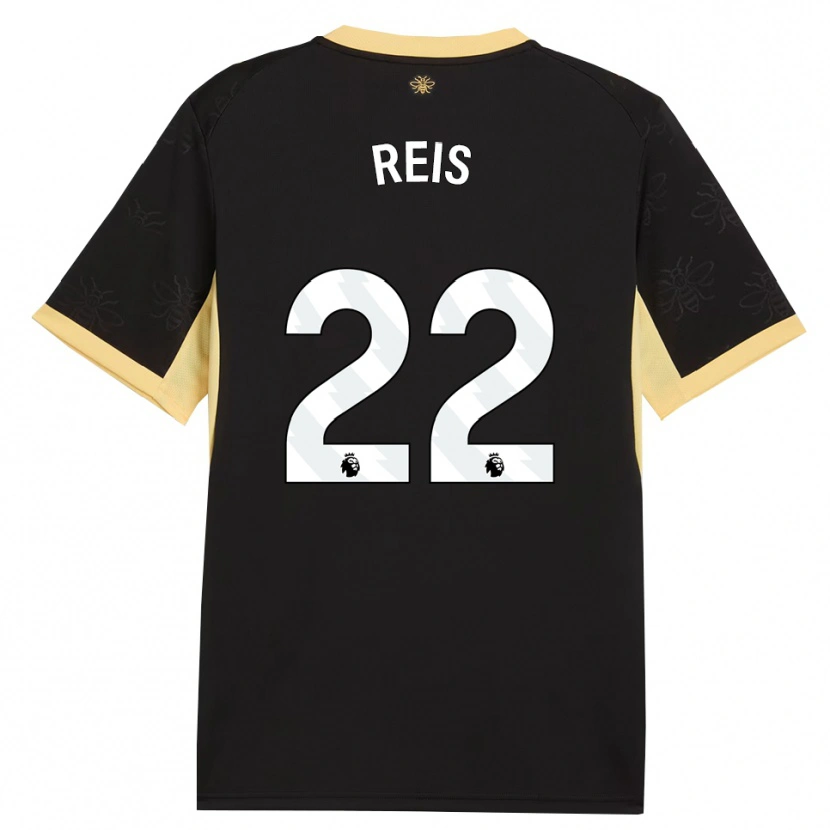 Danxen Bambino Maglia Vitor Reis #22 Giallo Nero Kit Gara Away 2026/27 Maglietta
