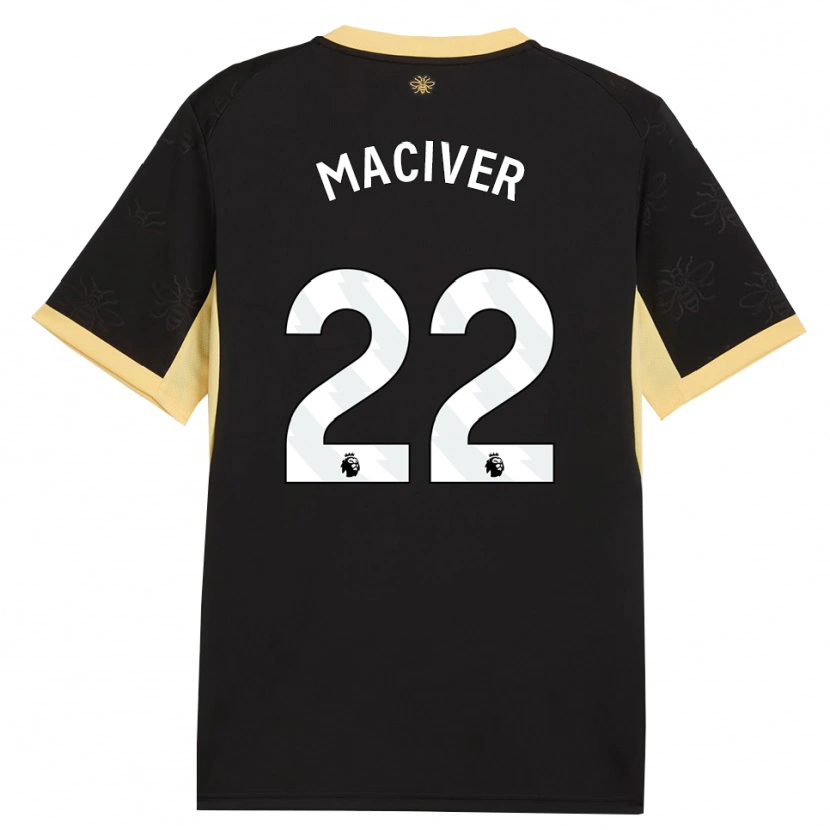 Danxen Bambino Maglia Sandy Maciver #22 Giallo Nero Kit Gara Away 2026/27 Maglietta