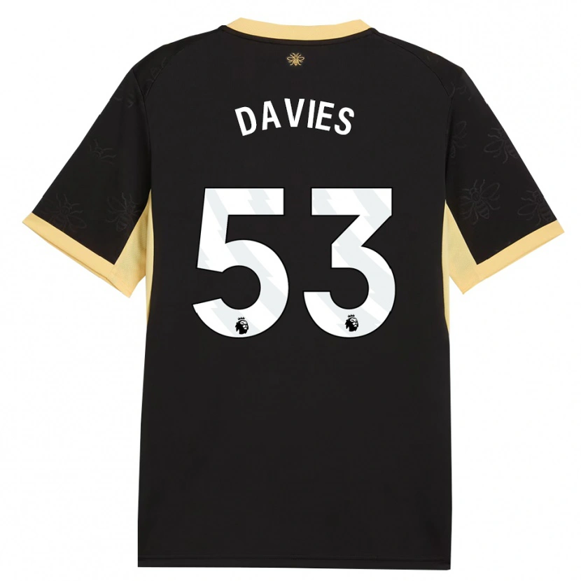 Danxen Bambino Maglia Mayzee Davies #53 Giallo Nero Kit Gara Away 2026/27 Maglietta