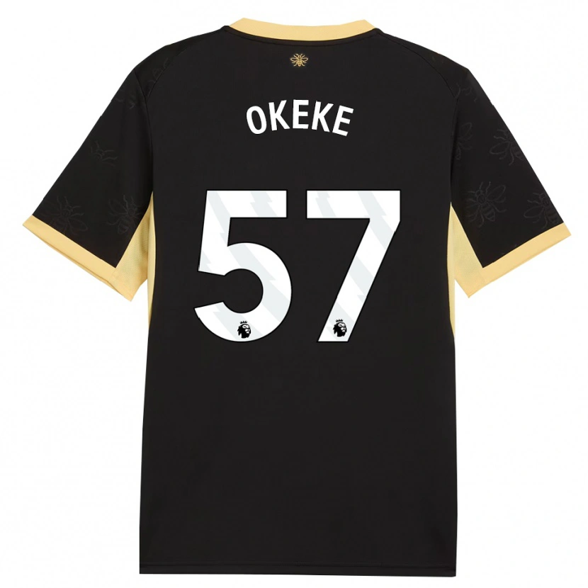 Danxen Bambino Maglia Michael Okeke #57 Giallo Nero Kit Gara Away 2026/27 Maglietta