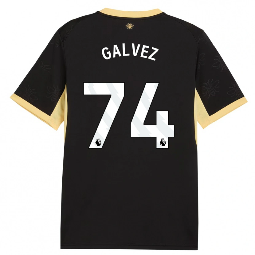 Danxen Bambino Maglia Tomas Galvez #74 Giallo Nero Kit Gara Away 2026/27 Maglietta