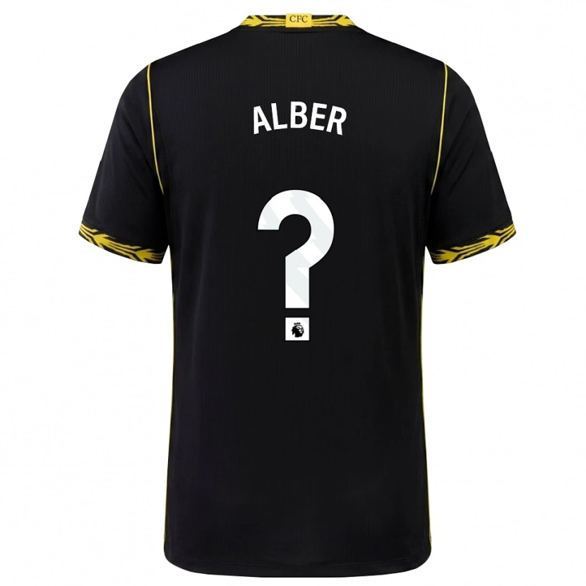 Danxen Bambino Maglia Mara Alber #0 Giallo Nero Kit Gara Away 2026/27 Maglietta
