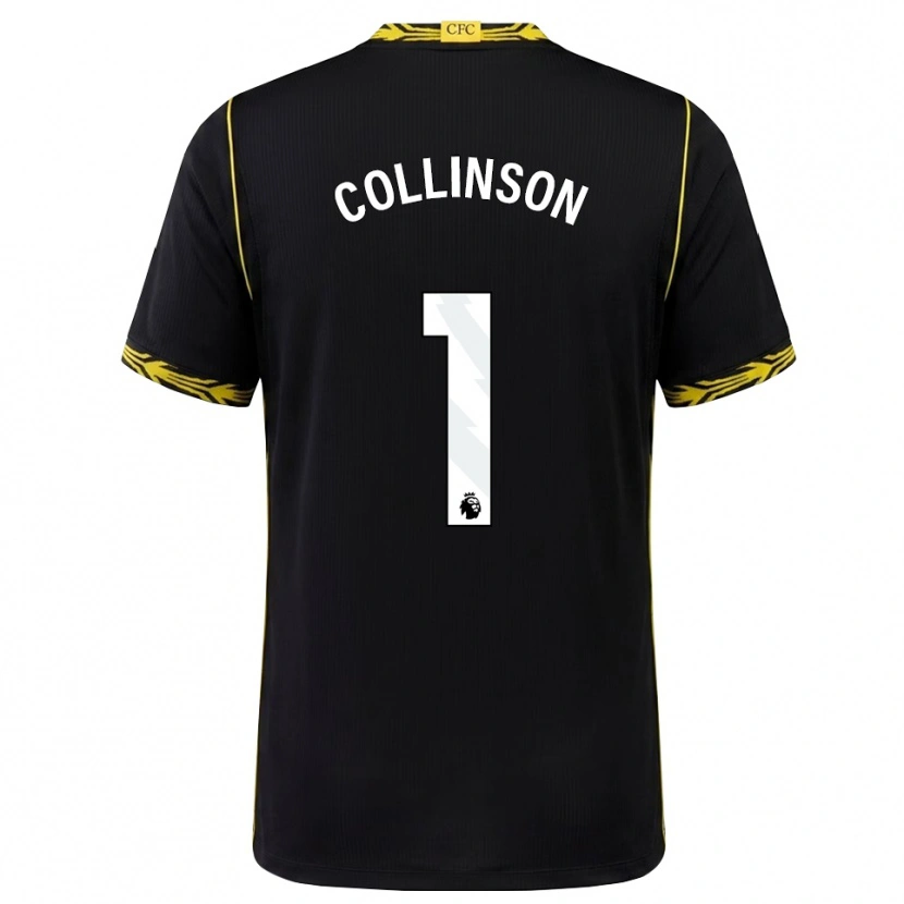 Danxen Bambino Maglia Isaac Collinson #1 Giallo Nero Kit Gara Away 2026/27 Maglietta