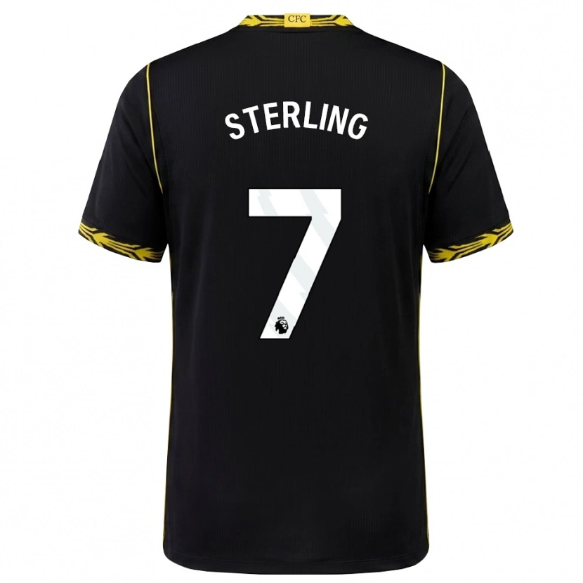 Danxen Bambino Maglia Raheem Sterling #7 Giallo Nero Kit Gara Away 2026/27 Maglietta