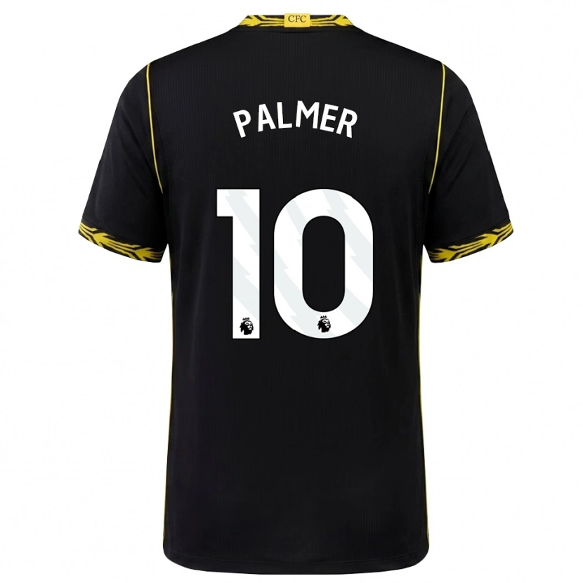 Danxen Bambino Maglia Cole Palmer #10 Giallo Nero Kit Gara Away 2026/27 Maglietta