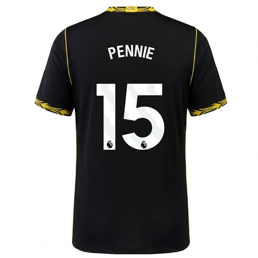 Danxen Bambino Maglia Andrew Pennie #15 Giallo Nero Kit Gara Away 2026/27 Maglietta