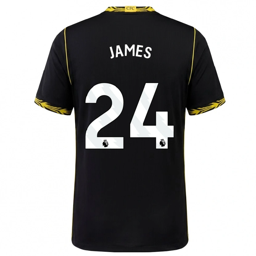 Danxen Bambino Maglia Reece James #24 Giallo Nero Kit Gara Away 2026/27 Maglietta