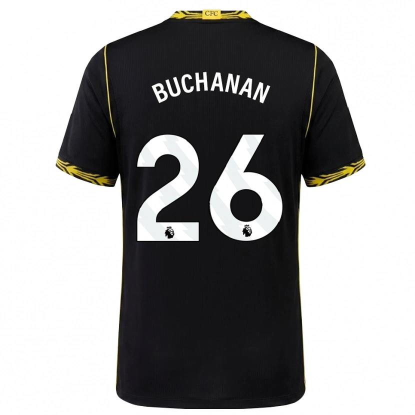 Danxen Bambino Maglia Kadeisha Buchanan #26 Giallo Nero Kit Gara Away 2026/27 Maglietta