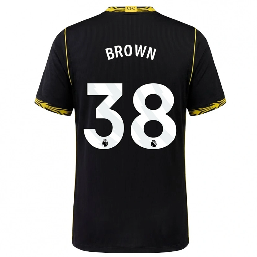 Danxen Bambino Maglia Cerys Brown #38 Giallo Nero Kit Gara Away 2026/27 Maglietta