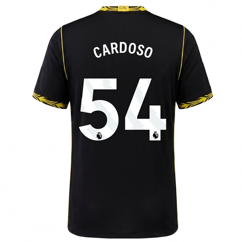 Danxen Bambino Maglia Leo Cardoso #54 Giallo Nero Kit Gara Away 2026/27 Maglietta