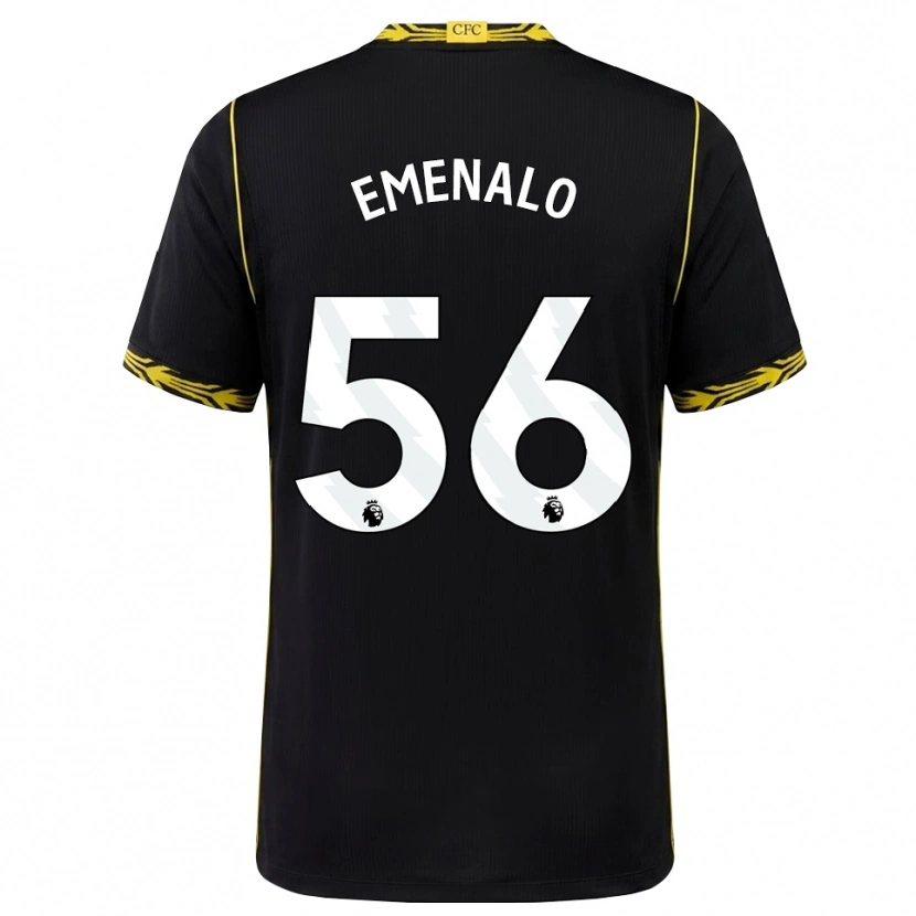 Danxen Bambino Maglia Landon Emenalo #56 Giallo Nero Kit Gara Away 2026/27 Maglietta