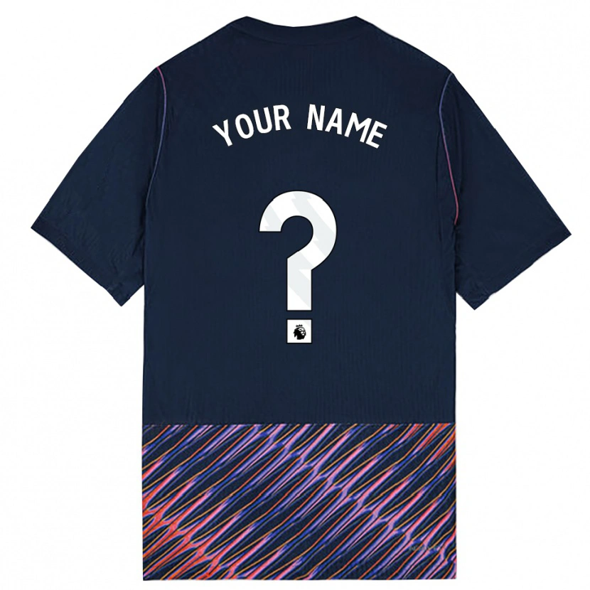 Danxen Bambino Maglia Il Tuo Nome #0 Blu Reale Bianco Kit Gara Away 2026/27 Maglietta
