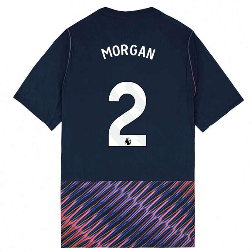 Danxen Bambino Maglia Esther Morgan #2 Blu Reale Bianco Kit Gara Away 2026/27 Maglietta