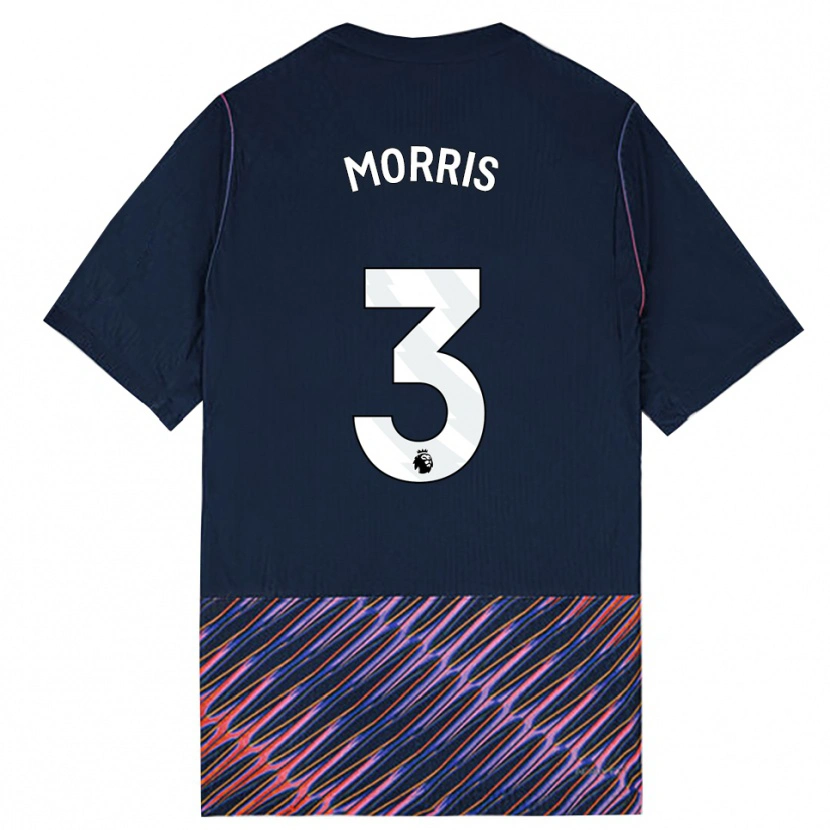 Danxen Bambino Maglia Ella Morris #3 Blu Reale Bianco Kit Gara Away 2026/27 Maglietta