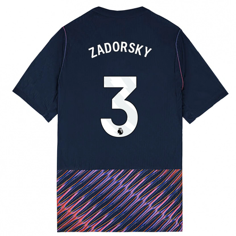 Danxen Bambino Maglia Shelina Zadorsky #3 Blu Reale Bianco Kit Gara Away 2026/27 Maglietta