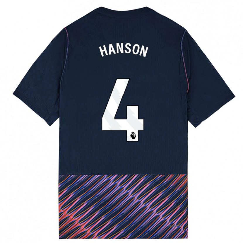 Danxen Bambino Maglia Cayon Hanson #4 Blu Reale Bianco Kit Gara Away 2026/27 Maglietta
