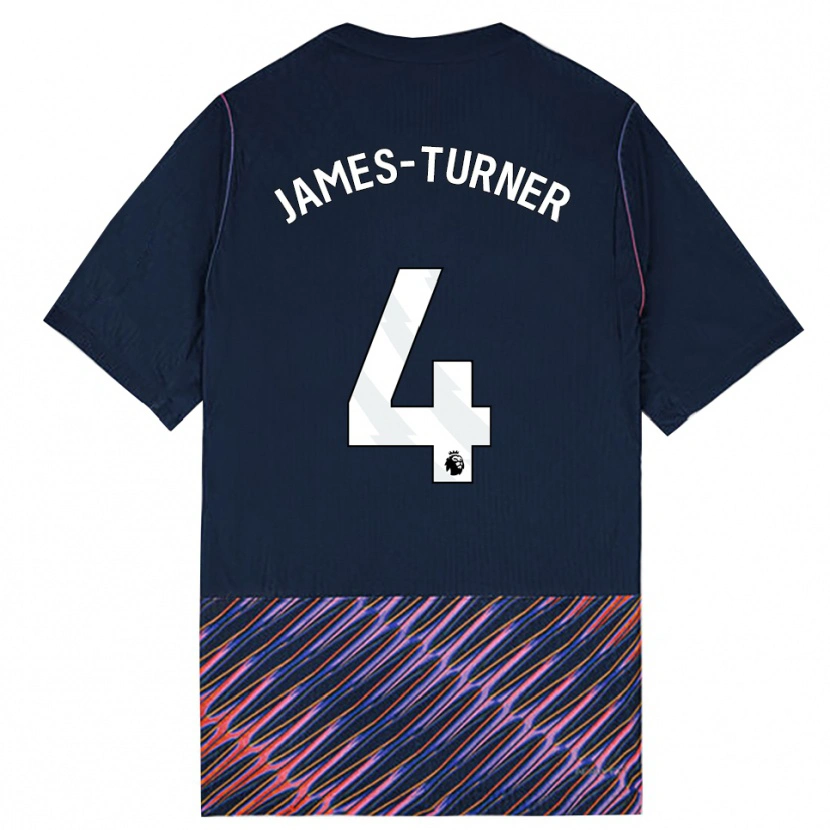 Danxen Bambino Maglia Amy James-Turner #4 Blu Reale Bianco Kit Gara Away 2026/27 Maglietta
