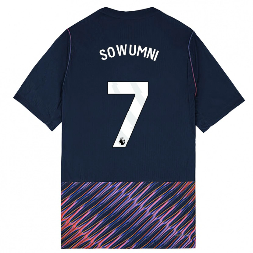 Danxen Bambino Maglia Elisha Sowunmi #7 Blu Reale Bianco Kit Gara Away 2026/27 Maglietta
