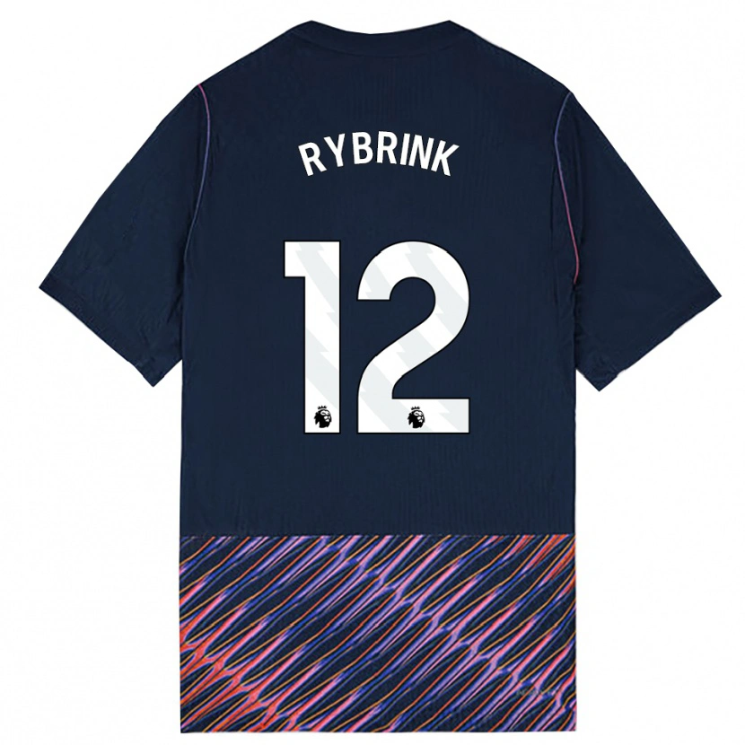 Danxen Bambino Maglia Josefine Rybrink #12 Blu Reale Bianco Kit Gara Away 2026/27 Maglietta