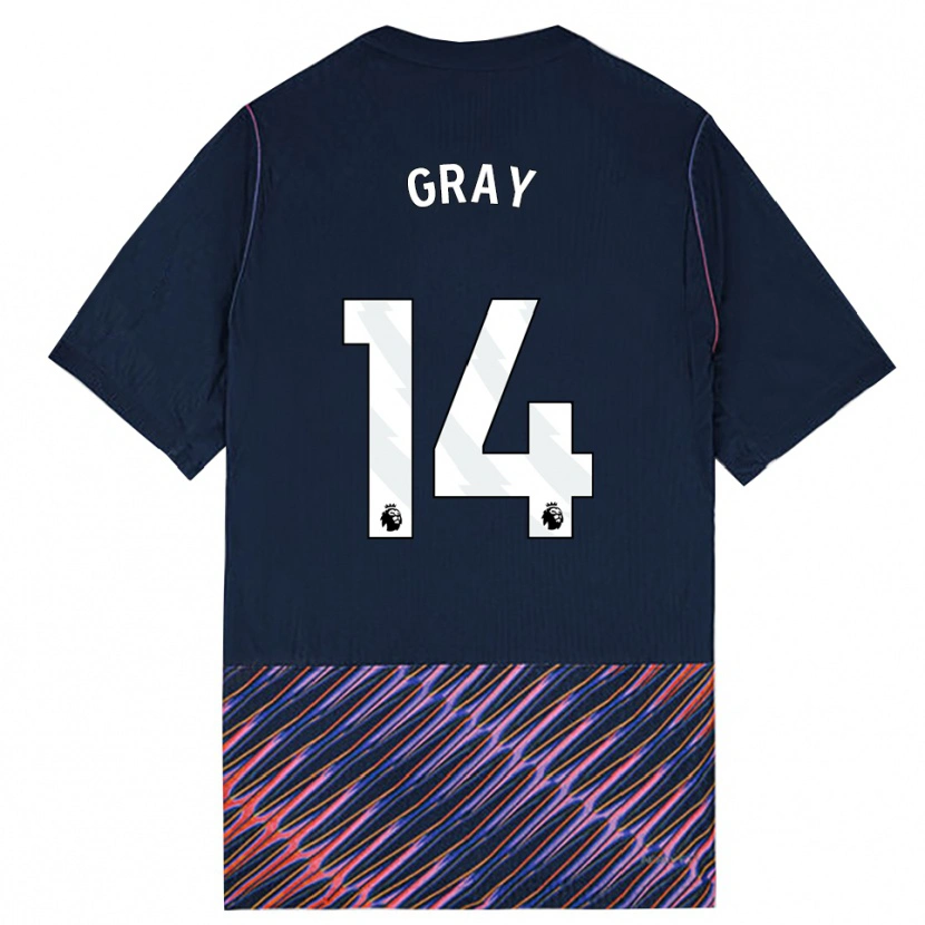 Danxen Bambino Maglia Archie Gray #14 Blu Reale Bianco Kit Gara Away 2026/27 Maglietta