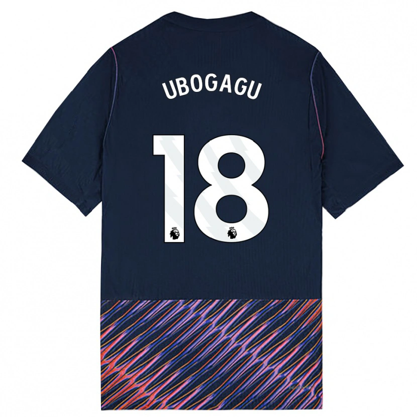 Danxen Bambino Maglia Chioma Ubogagu #18 Blu Reale Bianco Kit Gara Away 2026/27 Maglietta