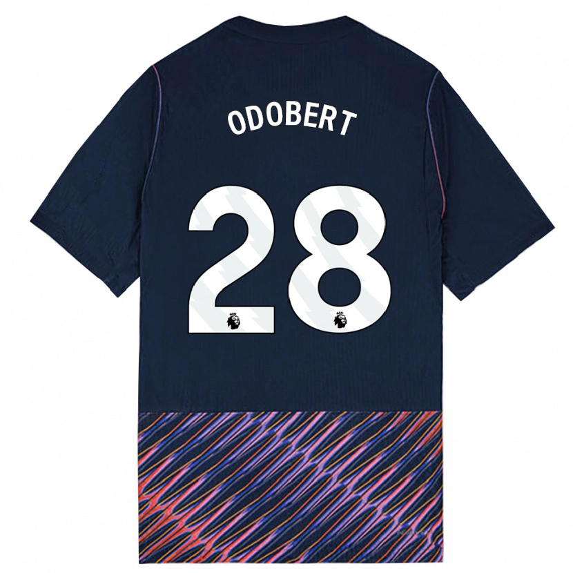 Danxen Bambino Maglia Wilson Odobert #28 Blu Reale Bianco Kit Gara Away 2026/27 Maglietta