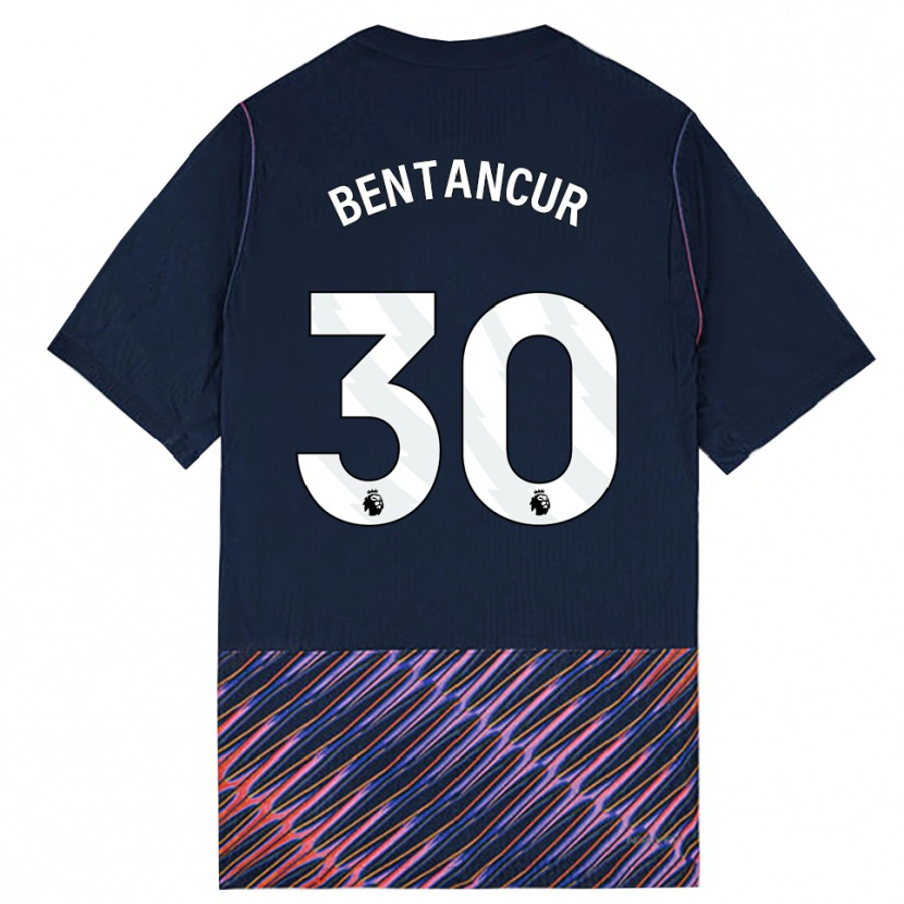 Danxen Bambino Maglia Rodrigo Bentancur #30 Blu Reale Bianco Kit Gara Away 2026/27 Maglietta