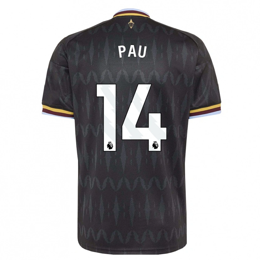 Danxen Bambino Maglia Pau Torres #14 Blu Fiordaliso Nero Giallo Kit Gara Away 2026/27 Maglietta