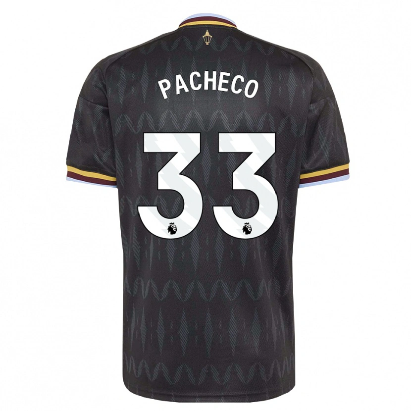 Danxen Bambino Maglia Maz Pacheco #33 Blu Fiordaliso Nero Giallo Kit Gara Away 2026/27 Maglietta